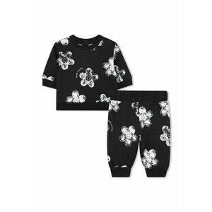 Set de pantaloni si bluza cu imprimeu - 2 piese - Alb/Negru imagine