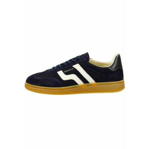 Pantofi sport de piele cu siret - Albastru inchis imagine