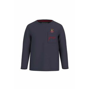 Bluza din bumbac cu buzunar pe piept - Albastru prafuit imagine
