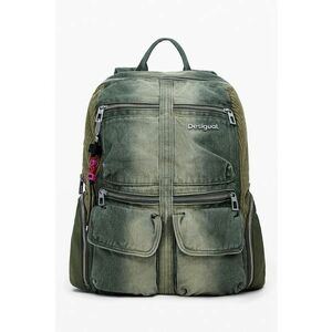 Rucsac din denim cu detaliu logo - Kaki imagine