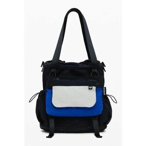 Rucsac convertibil cu model colorblock - Negru/Albastru imagine