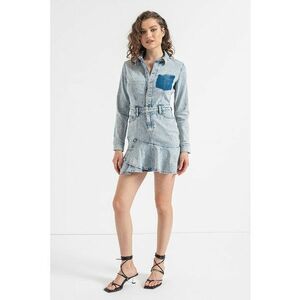 Rochie scurta din denim - Albastru deschis imagine