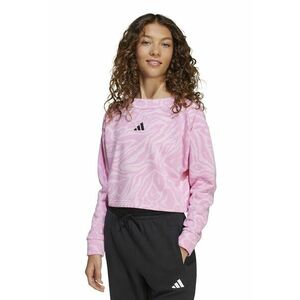 Bluza crop cu imprimeu - Roz imagine