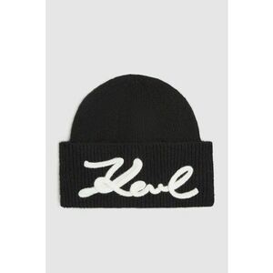 Caciula cu logo din tricot - Negru imagine
