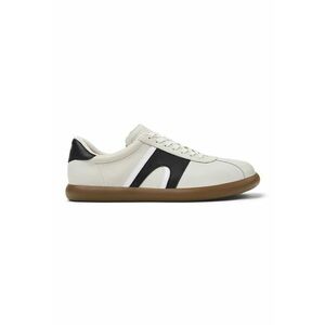 Pantofi sport Pelotas Soller din piele si piele nabuc - Alb/Negru/Bej imagine