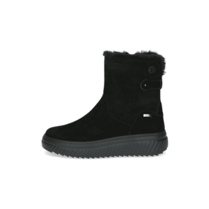 Ghete wedge din piele intoarsa - Negru imagine