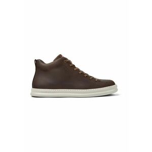 Pantofi sport inalti de piele Runner Four - Maro imagine