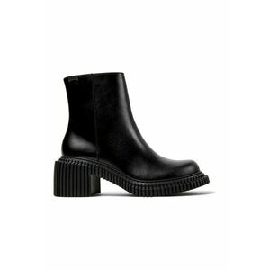 Ghete din piele cu fermoar - Negru imagine