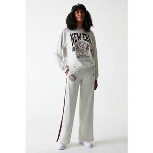 Pantaloni de trening cu buzunare laterale si logo brodat - Gri deschis imagine