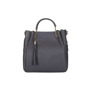 Geanta Fabiana din piele naturala pentru dama - Gri - 32x32cm imagine