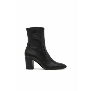 Botine de piele - Negru imagine