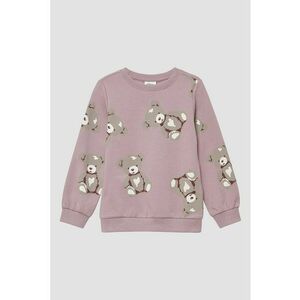 Bluza de trening cu imprimeu grafic - Maro taupe deschis/Lila imagine