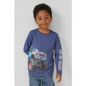 Bluza cu imprimeu camion - Albastru prafuit/Gri antracit imagine