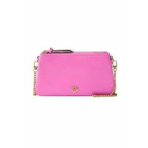 Geanta crossbody de piele cu bareta detasabila Double Mini - Roz imagine