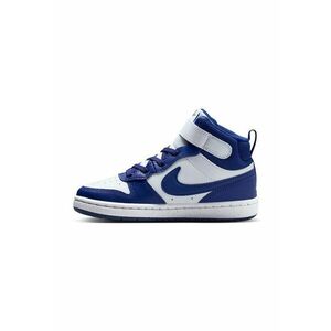 Pantofi sport mid-high cu insertii din piele Court Borough 2 - Albastru royal/Alb optic imagine