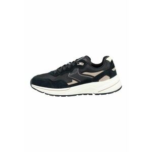 Pantofi sport din piele nabuc cu garnituri din plasa Jaybro - Negru/Gri carbune/Grej imagine