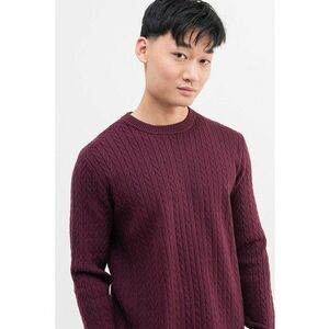 Pulover uni tricotat - Violet tyrian imagine