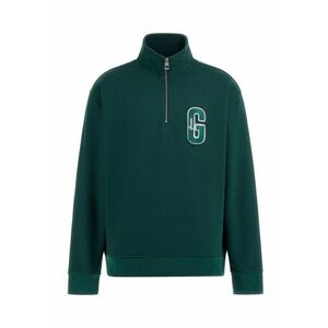 Bluza de trening cu fermoar scurt - Verde imagine