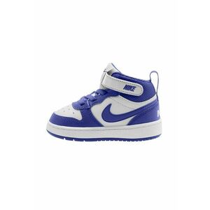 Pantofi sport cu garnituri din piele Court Borough - Albastru royal/Alb optic imagine