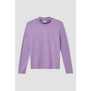 Bluza cu guler scurt - Lila imagine