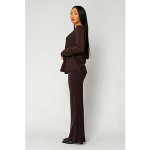 Set Vellera Pulover si Pantalon lung Brown 18117 - Maro imagine