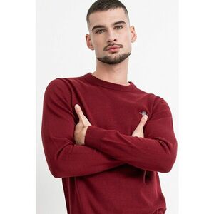 Pulover din bumbac Classic - Rosu/Rosu inchis imagine