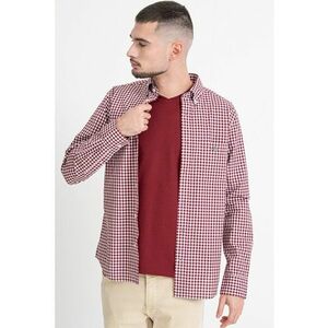 Camasa din bumbac Gingham - Rosu/Alb imagine