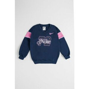 Bluza de trening cu imprimeu logo si decolteu in V - Roz/Bleumarin imagine