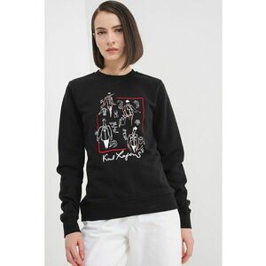 Bluza de trening cu imprimeu si broderie logo - Negru imagine