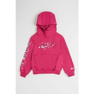Hanorac din amestec de bumbac cu imprimeu - Fucsia imagine