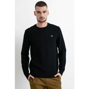 Pulover din amestec de bumbac organic - Negru imagine