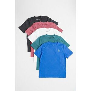 Set de tricouri cu decolteu la baza gatului - 5 piese - Multicolor imagine