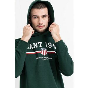 Hanorac cu imprimeu logo - Alb/Verde inchis imagine