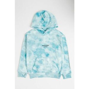 Hanorac din amestec de bumbac cu model tie-dye - Albastru aquamarin imagine