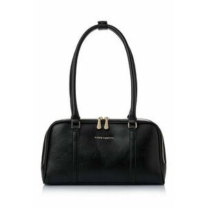 Geanta din piele ecologica cu bareta de umar - Negru - 11 x 32 x 6 CM imagine
