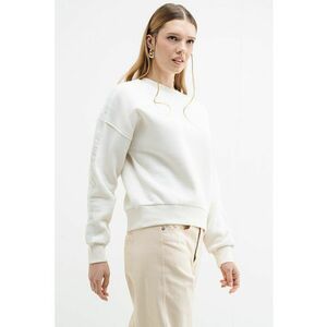 Bluza de trening cu logo pe piept - Alb murdar imagine