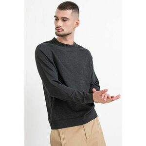 Pulover cu maneci raglan - Gri inchis melange imagine