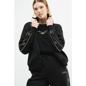 Bluza de trening cu fermoar si imprimeu logo discret - Negru imagine