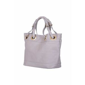 Geanta din piele naturala Stella - Gri - 32x44cm imagine