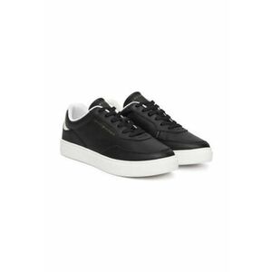 Pantofi sport din piele cu talpa cupsole Casual - Negru imagine
