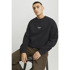 Bluza de trening cu decolteu la baza gatului si imprimeu pe partea din spate - Negru imagine
