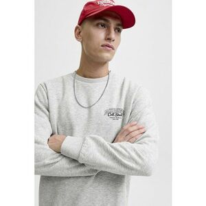 Bluza de trening regular-fit cu decolteu la baza gatului Makoto - Gri deschis melange imagine