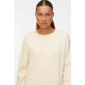 Bluza de trening cu perle sintetice - Bej imagine