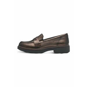 Pantofi loafer de piele - Maro cognac imagine