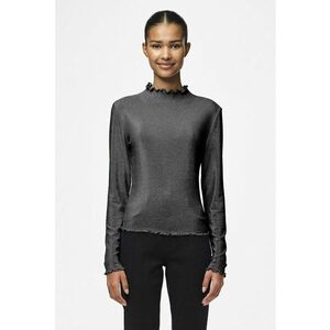 Bluza slim fit cu insertii stralucitoare - Argintiu inchis imagine