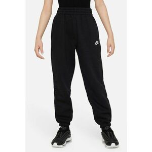 Pantaloni de trening cu talie inalta si snur - Negru imagine