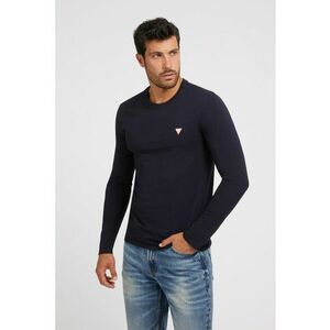 Bluza slim fit cu logo discret - Bleumarin imagine