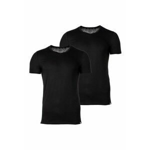 Set de tricouri cu decolteu in V - 2 piese - Negru imagine