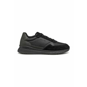 Pantofi sport cu insertii de piele intoarsa - Negru/Gri inchis imagine