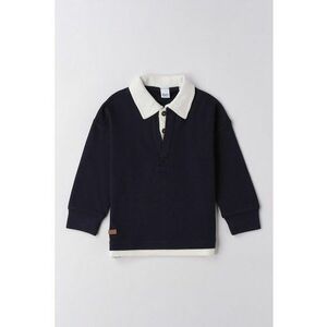 Bluza polo de bumbac - Albastru ultramarin imagine